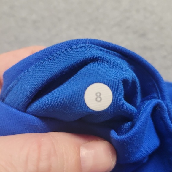 Lululemon Leggings Women's 8 Blue Yoga Mid Rise Workout Activewear Zip Ankle - Picture 7 of 10